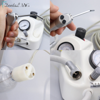 Dental Mini przenośny zespół turbiny Metal 4 otwory lub 2-otwory 3 Way strzykawki laboratorium dentystyczne zestaw narzędzi działa z 1 sztuk rękojeści z hydromasażem 4